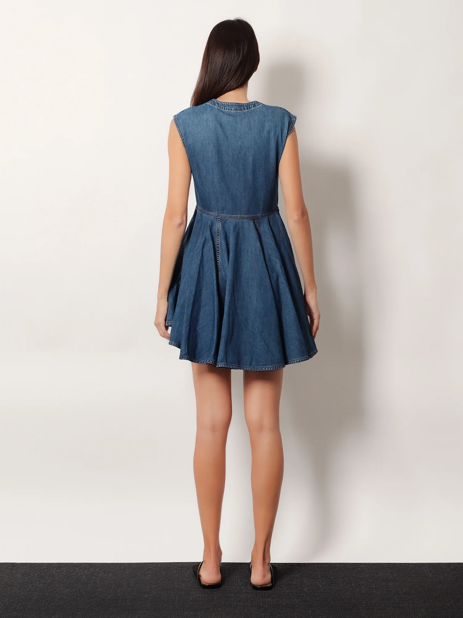 Wrap denim dress - Image 3