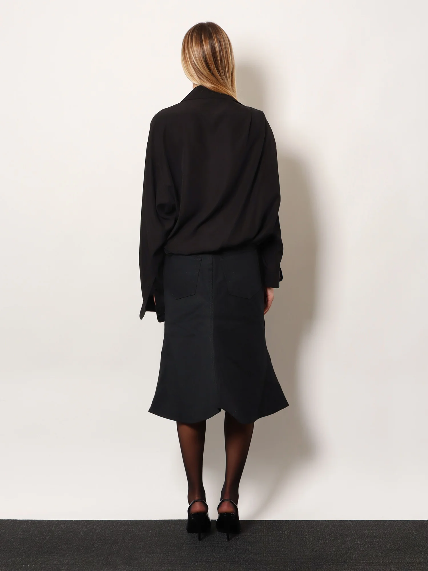 One shoulder lyocell shirt - Image 3