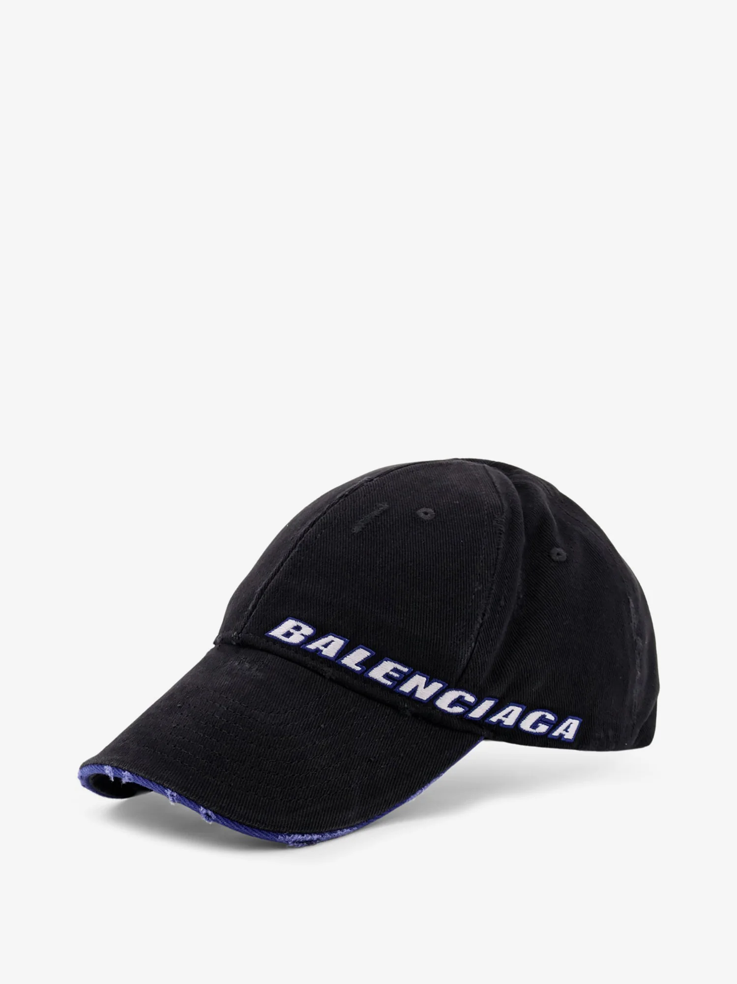 Cotton baseball hat with distressed effect - Image 3