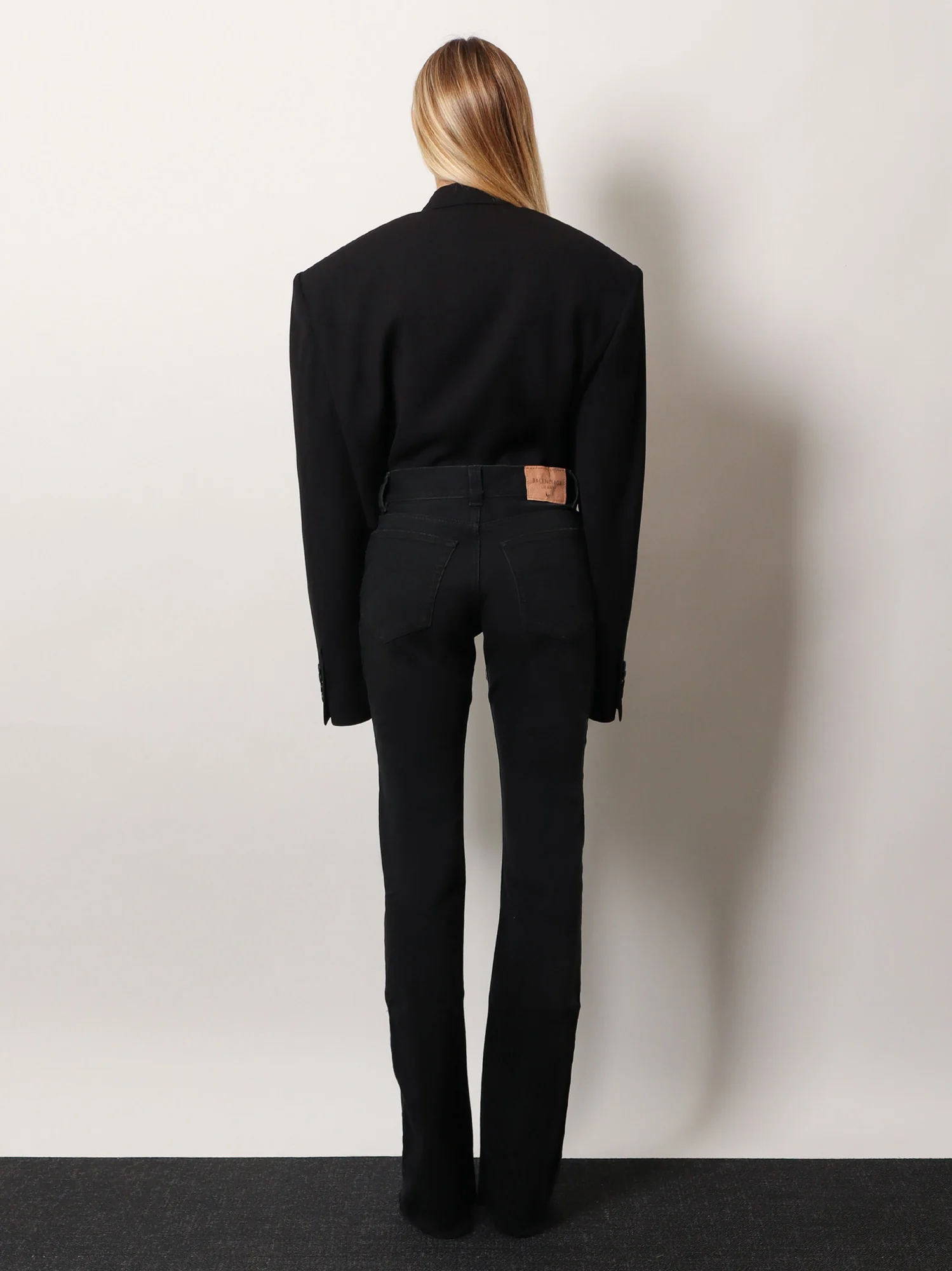 Denim trousers with frayed edges - Image 3