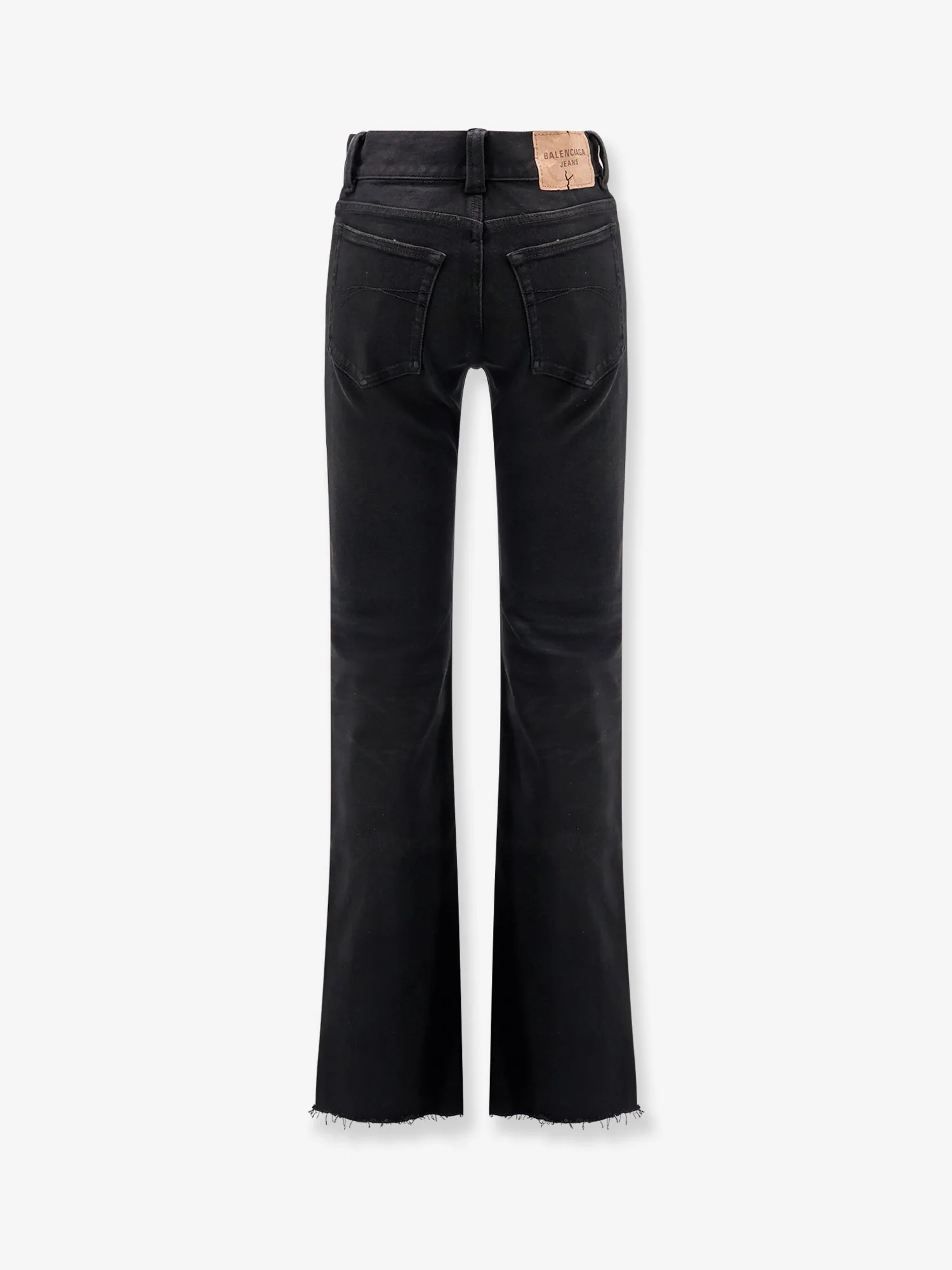 Denim trousers with frayed edges - Image 4