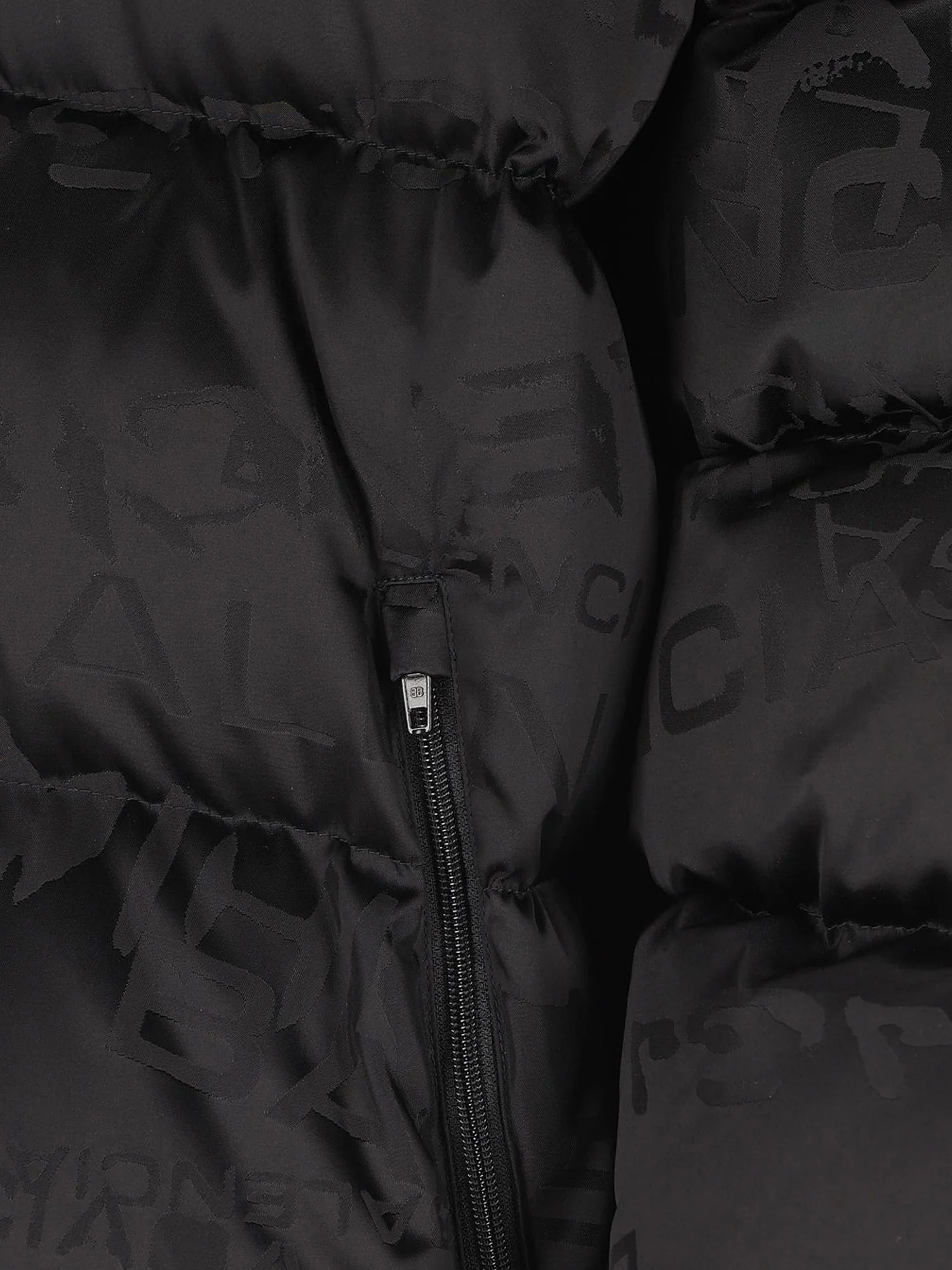 Nylon down jacket with all-over lettering logo - Image 5