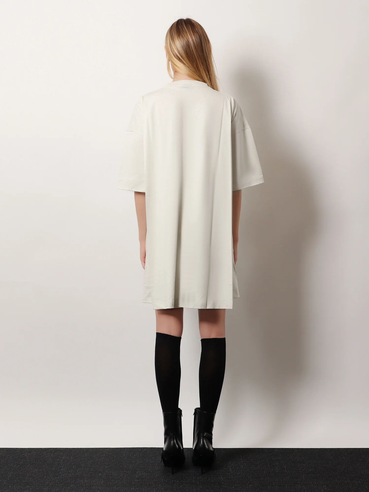 Cotton jersey Semi fitted short dress - Image 3