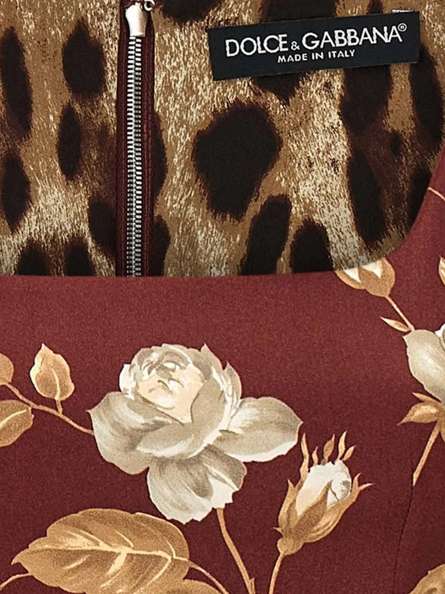 Vintage rose print satin midi pencil dress - Image 5