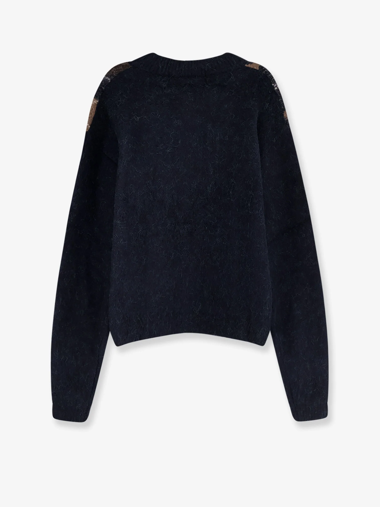 Unisex diamond pattern alpaca blend cardigan - Image 4