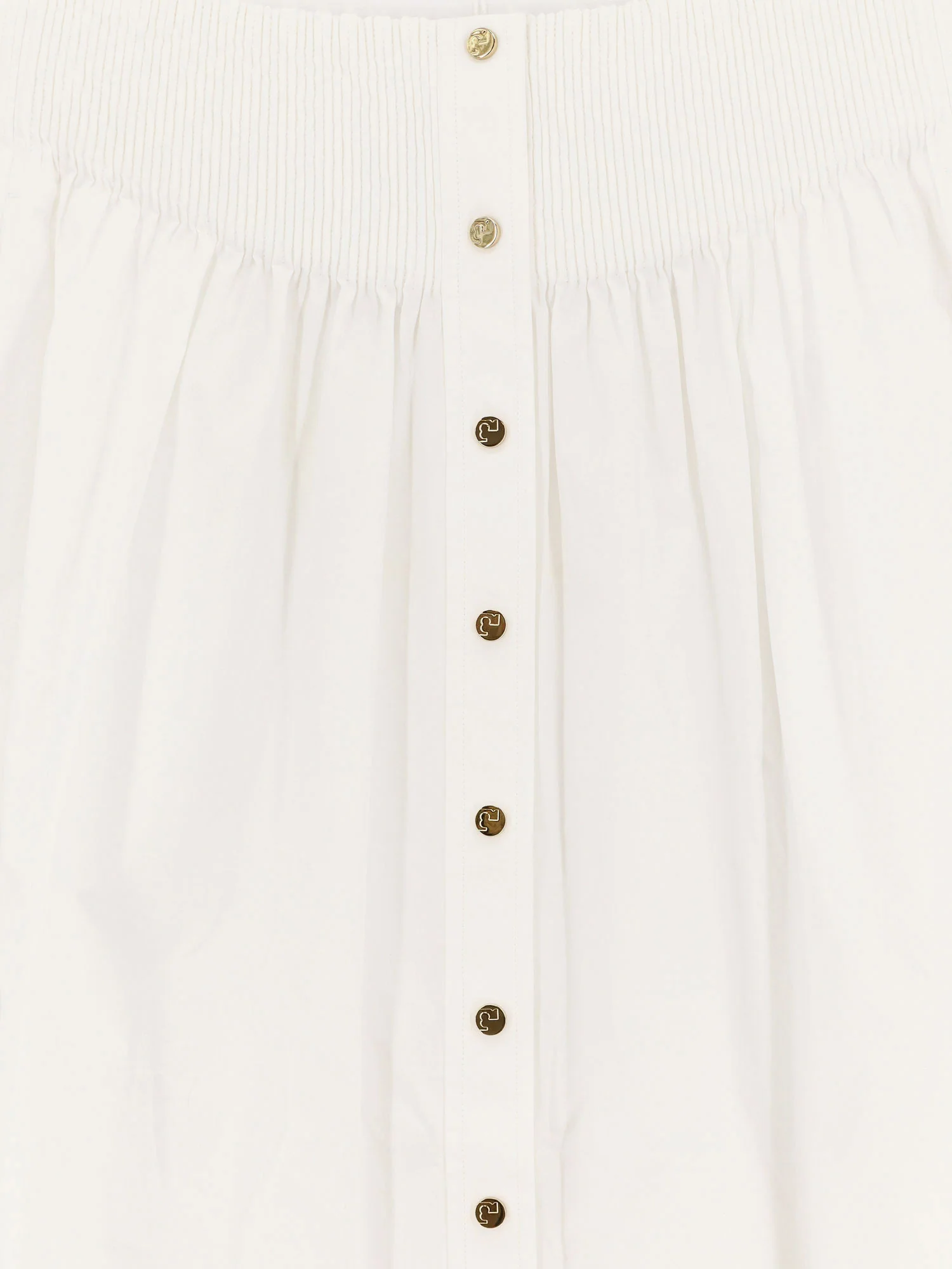Cotton skirt with logoed buttons - Image 3