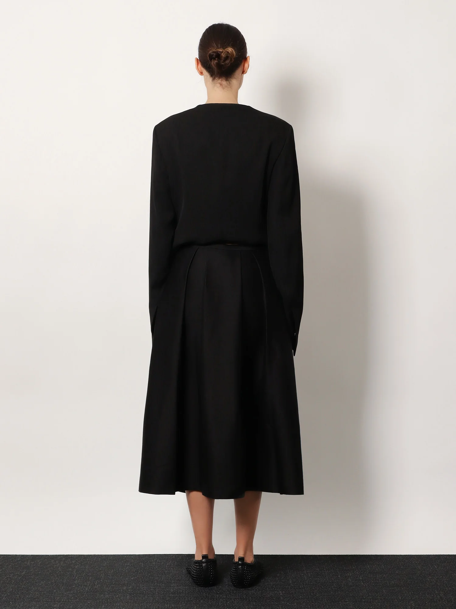 Wool and silk midi dress - Image 3