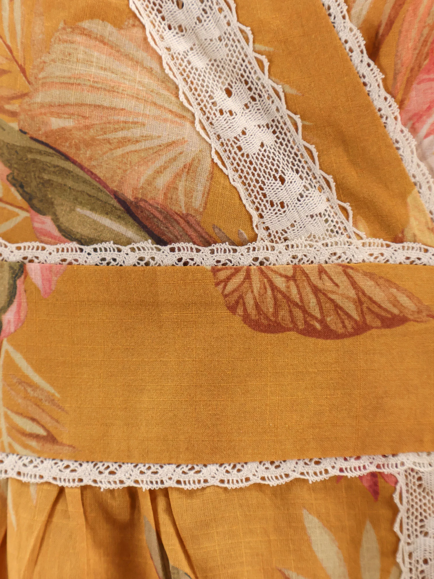 Frill cotton short dress with floral print - Image 5